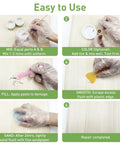 Step-by-step guide showing usage of All-In-One DIY Ready Home Surface Repair Kit For Tubs, Tiles, And Countertops - Fix Chips, Cracks.