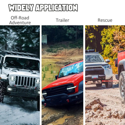 Rugged Electric Steel Cable Winch With 5.7HP High Power Motor For Heavy Duty Towing And 18800lbs Capacity applications on off-road Jeep, trailer, and rescue.