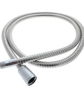 Pull Out Replacement Shower Hose 59 Inch Chrome Finish No-Fuss Easy Fit For Grohe Hand Shower Faucets coiled detail view