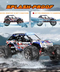 1/16 Scale Hobby Grade RC Monster Truck with 4WD Power and 36 KPH High Speed, splash-proof in water-splash test
