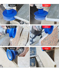 3 Inch Diamond Grinding Wheel Five Eighth To Eleven Thread U Shaped Stone Polishing Tool For Angle Grinders demonstrated on granite.