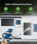 100W 12V Monocrystalline Solar Panel With Solar Connectors For Battery Charging On Boats, RVs, Caravans And Off Grid Adventures on rooftop