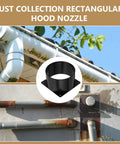 Heavy Duty Abs Rectangular Air Duct Flange Connector With 120Mm Square Base Dust Collection Hose Fitting for heating and cooling duct systems.