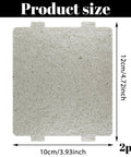 Two Pack Microwave Waveguide Covers Replacement 4.7 By 3.9 Inch Mica Sheets Heat Resistant Cut To Size; product size shown