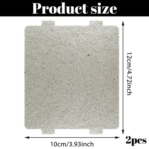 Two Pack Microwave Waveguide Covers Replacement 4.7 By 3.9 Inch Mica Sheets Heat Resistant Cut To Size; product size shown