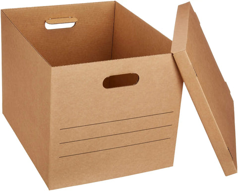 Straight Up Reliable Medium Packing Boxes With No Drama Lift Off Lids And Double Bottom Corrugated Cardboard Storage Containers For Chill Moving Days Pack Of Ten