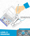Hand designing paper skins in Buoyancy Science STEAM Toy Kit For Ages 8 And Up Nonmotorized Construction Set With 98 Pieces And 450 Connection Points.