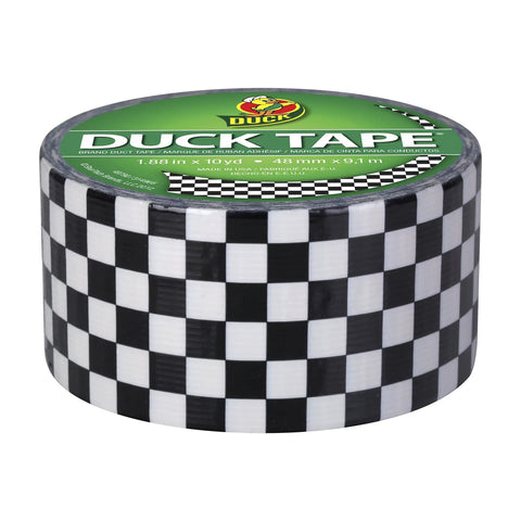 Printed Duct Tape Checker Pattern 1.88 Inch Wide 10 Yard Roll Go-To Heavy Duty DIY Friendly Tape For Repairs, Crafts, Imaginative Projects And Temporary Floor Marking