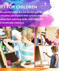 Massive 120 Piece Bulk Crate Of Two Inch Foam Paint Brushes With Tough Wood Handles used by children for creative painting.