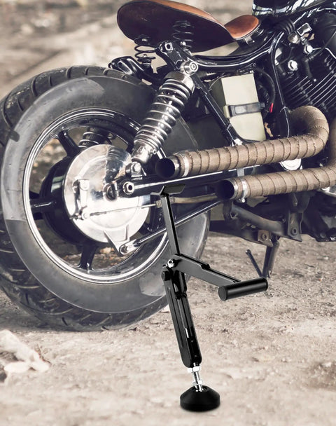 Heavy Duty Motorcycle Wheel Lift Stand For Front Or Rear Use, Track Day Ready, Foldable And Portable, Adjustable Height