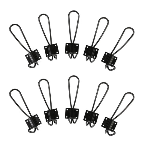Rustic Entryway Hooks 10 Pack Black Wall Mounted Vintage Double Coat Hangers With Large Screws Included Perfect For Coats Hats Keys Bags And More Space Saving Home Organization