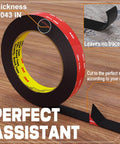 Heavy Duty Double Sided Tape 10 Ft For Walls Cars LED Strip Lights And Home Office Decor With Ultra Strong Adhesive roll on wood surface