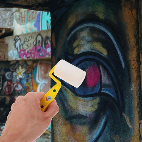 No Sweat Home Painting Kit Featuring Quick Coverage Sponge Rollers Combined With Versatile Bristle Brushes designed for wall application.