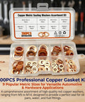Get Solid 200 Pcs Copper Crush Metric Washer Assortment Kit Sizes M5 To M14 For Car Engine Repair And Motorcycle Maintenance Heat Proof Seals That Handle Vibration Like A Boss No Flex Rust Proof Gold Shine Builds Secure Holds. 200pcs copper sealing washer kit in case, M5-M14