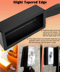 Front view of black cast-iron ingot mold with handle for 100 oz metal casting