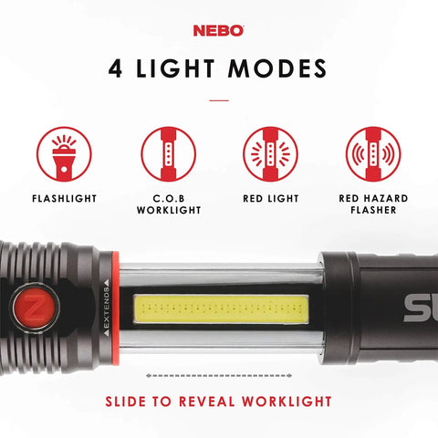 Slide Out COB Work Light And Flashlight With Strong Magnetic Base Slyde Plus Two In One Handy Tool Four Light Modes