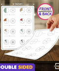 Flexible Dry Erase Fraction Sheets 9 by 12 Inch Small Whiteboards Pack of 10 showcasing double-sided design held by a hand.