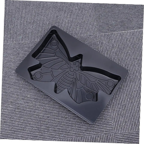 DIY Concrete Paving Mold For Garden Paths And Patios Create Step Stones With Reusable Stepping Stone Molds For Durable Outdoor Walkways Patio Slabs Black Weatherproof butterfly shape