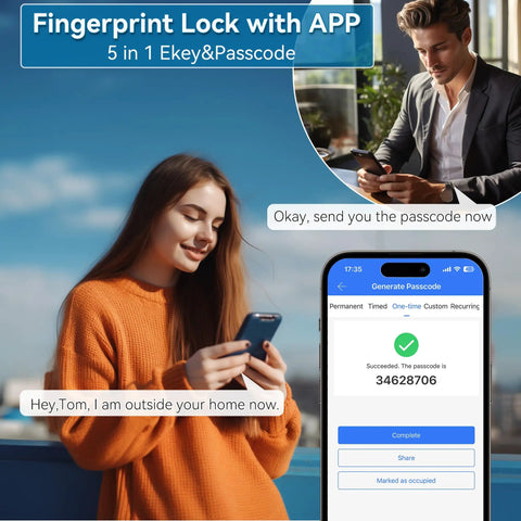 Top Shelf Biometric Fingerprint Smart Door Lock With Heavy Duty Front Handle Set And Phone App Control For No Sweat Keyless Home Security Setup