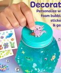 Totally Glowing Axolotl Aquarium Craft Kit For Kids Ages 6 And Up With Five Mini Axolotls, glow jar with sticker sheet
