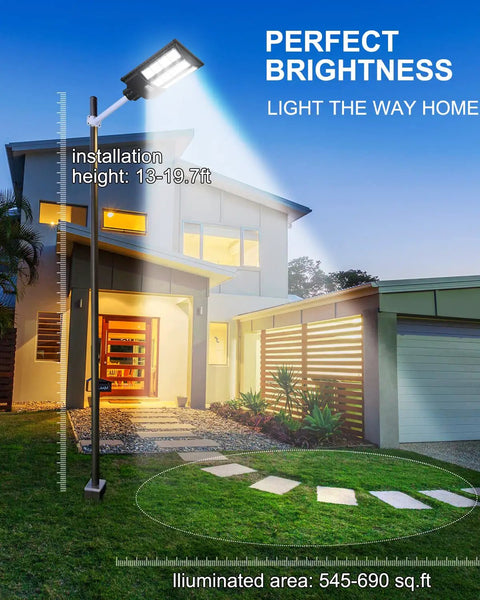 Super Bright 1000W Solar Street Lights Outdoor 100000LM Waterproof Dusk To Dawn illuminating house and garden at night