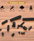 Set Of 20 M6x20mm Carbon Steel Cone Point Hex Socket Grub Screws Allen Head Black Finish For Machinery Home Repairs