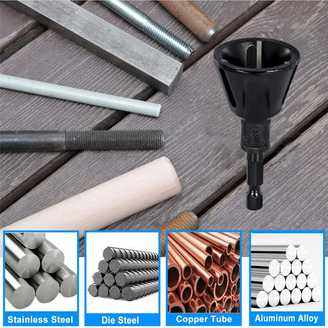 Carbide Deburring Tool For Chamfering External Edges On Threaded Rods Bolts And Pipes That Bust Burrs Fast On Copper Metal