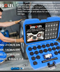 Mechanic using 22 Piece Wheel Lock Nut Key Kit For VW Volkswagen Cars Anti Theft Lug Nut Socket Set with open case
