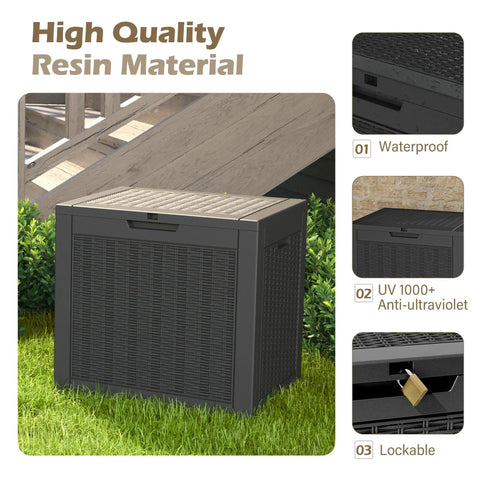 All Season Badass Waterproof Deck Box For Patio Organization 35 Gallon Capacity Heavy Storage Chest Keeps Cushions Pool Toys And Yard Gear Dry When It Rains