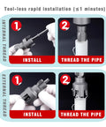 Integrated Internal And External PVC Pipe Threading Tool Kit With Sealant Tape installation steps