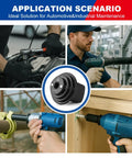 Low Profile Socket Adapters Set For Impact Wrenches And Electric Ratchets, converts 3/8 to 1/2, used in industrial maintenance.