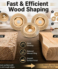 Multi Disc Wood Carving Kit With Tungsten Carbide Wheels And Upper Clamping Plates For Cutting, Shaping, Sanding, Grinding