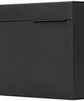 Modern Wall Mount Mailbox in Black Powder Coated Aluminum Heavy Gauge Rust Resistant Designed And Made In North America