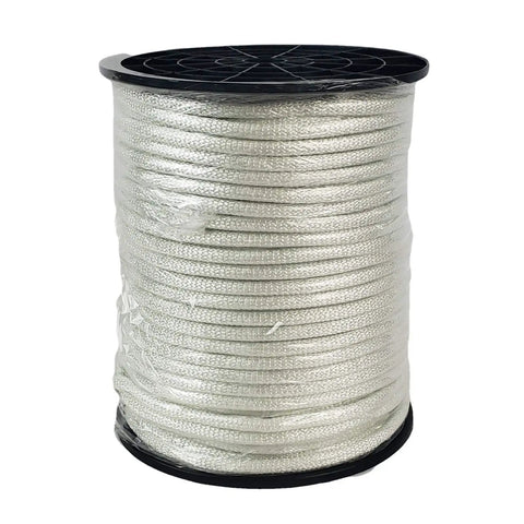 1/4 Inch Nylon Rope On 250 Ft Spool, Solid Braid Utility Cord for Indoor Outdoor Use, Heavy Duty UV and Abrasion Resistant