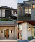 Lit Outdoor Wall Light Fixture Waterproof For Porch Patio Front Door And Garage 15 Inch Exterior Wall Sconce With Clear Glass
