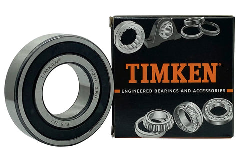 6206 2RS Double Rubber Seal Ball Bearings Two Pack 30x62x16mm with packaging