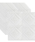 3D Peel And Stick Wall Panels Set 9 Pieces Covers 35 Sq Ft White Ceiling And Wall Decor for Bedroom and Living Room