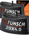 Tough As Nails Heavy Duty 20x4.0/4.5 E-Bike Inner Tubes Set With Butyl Material And Schrader Valve Premium Quality Fits 20x4.0 To 20x4.5