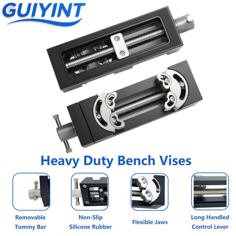 Mini Vise Clamp With Smart Fractal Design For Drill Press And Bench Use Built For Serious Woodworking Diy Projects And Repairs With Rock Solid Grip And Heavy Duty Self Adjusting CNC Machined Aerospace Aluminum.