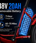 Electric Tricycle For Adults TK Pro Folding Electric Trike With 20 Inch Wheels, 48V 20Ah Battery With 21700 Cells, Removable Battery For Easy Charging, Fast Charge, Real World Range 35 To 60 Miles, Smooth Ride.