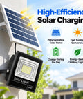 KUSOLE Solar floodlights and Outdoor spotlights 200W with polycrystalline solar panel for efficient outdoor lighting.