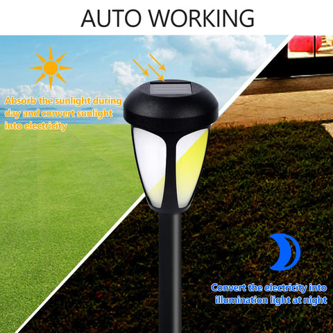 12 Pack Solar Pathway Lights RGB Color Changing Outdoor Garden Lights Auto Color Shifting IP44 Waterproof Solar Powered Landscape Lighting For Lawn Patio Yard Walkway Deck Driveway