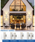 Outdoor Wall Sconce Waterproof Light Fixture For Porch And Patio Stainless Steel 304 Weatherproof Wall Mount