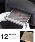 Hands inserting Cabin Air Filter With Activated Carbon For Buick Enclave Encore GX Envision Regal LaCrosse Cadillac GMC