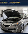 Beefed Up Front Hood Lift Supports For MDX 2007 2013 Front Struts Easy Bolt On Install Meets OEM Specs hood open car view