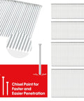 Galvanized 16 Gauge Finish Nails Assorted 2000 Count For Nail Guns One And A Quarter Inch To Two And A Half Inch