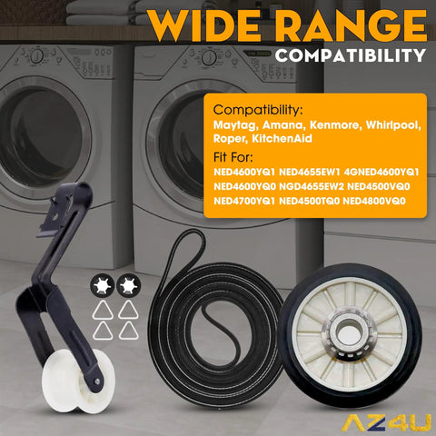 Dryer Repair Kit Compatible With Major Dryer Brands Including Maytag Whirlpool Kenmore Kitchenaid Replacement Parts