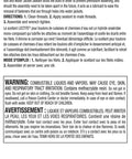 Rear label view of Head Bolt And Water Jacket Sealant For Automotive Engines With OEM Approved Performance instructions and warnings.