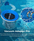 Pool Vacuum Hose B Adapter Connector Kit With Clamps For Above Ground Pools, showing connection setup and skimmer