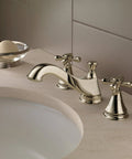 Polished Nickel Faucet Part H295PN Replacement Kit in use on bathroom sink, showcasing classic modern style and easy install.